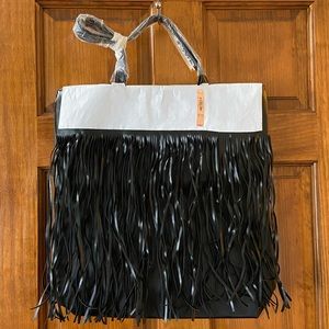 NWT Victoria’s Secret pleather fringe tote